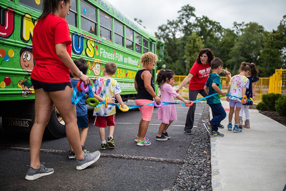 kids enjoying mobile kids gym Dallas County